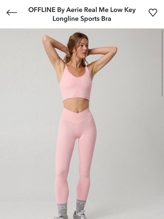 aerie Other - Aerie Light Pink Longline Scoop Sports Bra